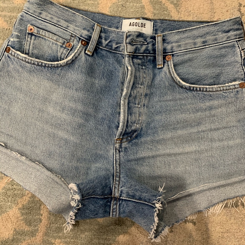AGOLDE Parker denim cut offs